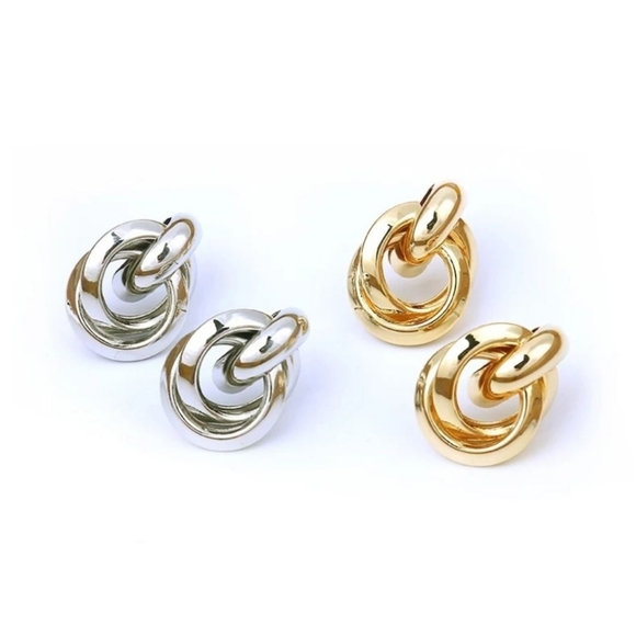 Silver Twisted Earrings - Picture 4 of 5